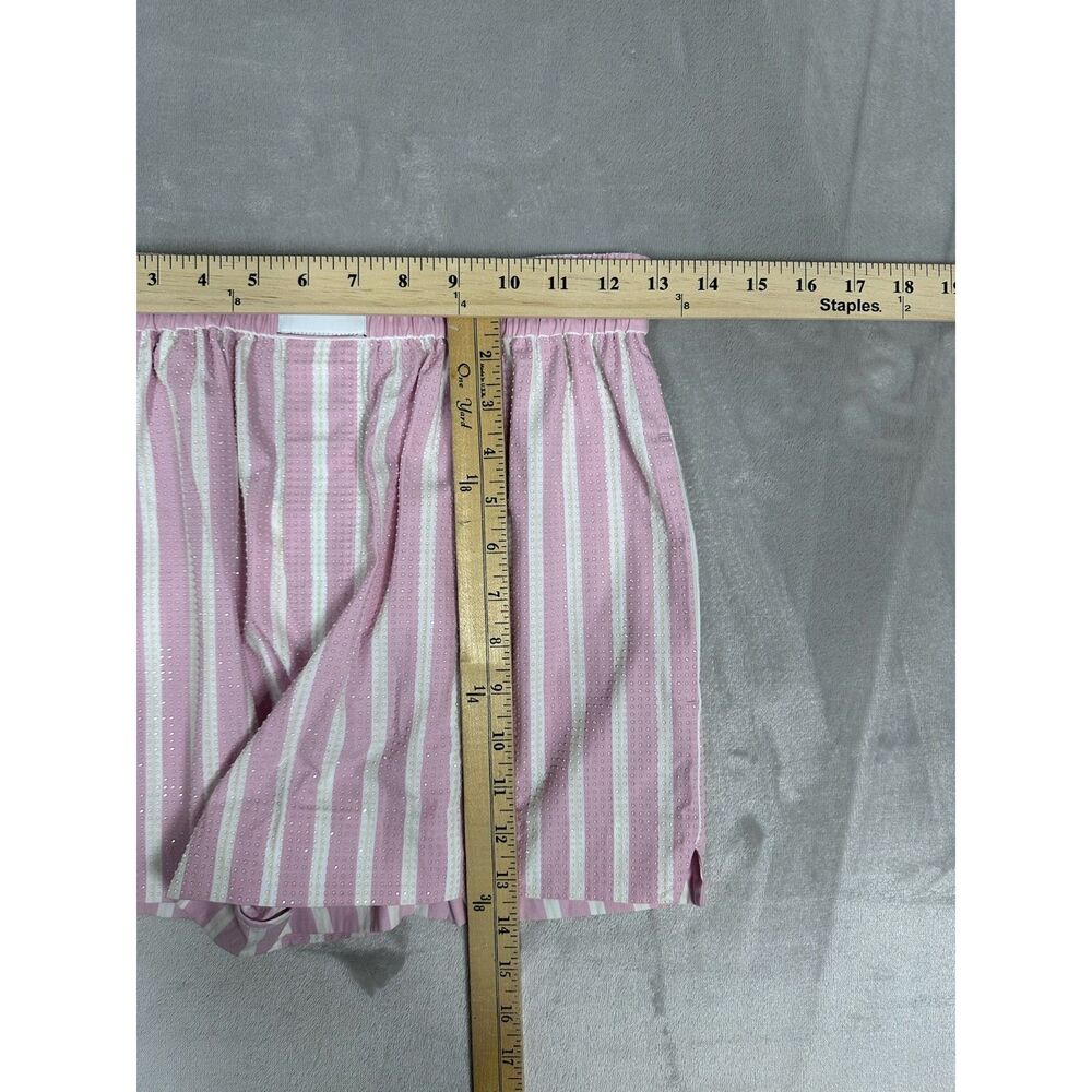 Alexander Wang Pink/ White Classic Boxer Shorts w Clear Bead in Size XS - Picture 3 of 7
